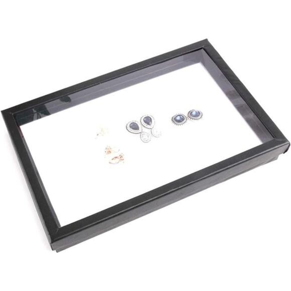 Jewelry Rings Display Tray, Velvet 100 Slot Case Box Jewelry Storage Box - Picture 4 of 7